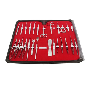 Kit d'instruments de microchirurgie ophtalmique 26 pièces en acier inoxydable, manuel, réutilisable, ensemble d'instruments chirurgicaux ophtalmologiques réutilisables - Product Image 1