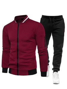Chándal Deportivo Transpirable de Cuello Redondo y Corte Ajustado para Hombre, Estilo Europeo Americano Estándar, Nueva Temporada Primavera-Otoño, OEM - Product Image 1