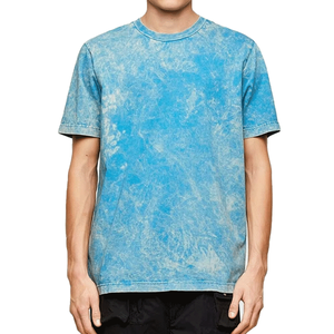 OEM Custom Made Men's Oversized Acid Wash T-Shirt Breathable 100% Cotton Summer Wear Solid Short Sleeves T-shirts - Product Image 3