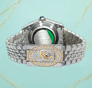 Diamond Inlay <b>Mechanical</b> <b>Watch</b> Stainless Steel Bracelet <b>Watch</b> Square Link Wristwatch for Gift and Fashion - Product Image 2