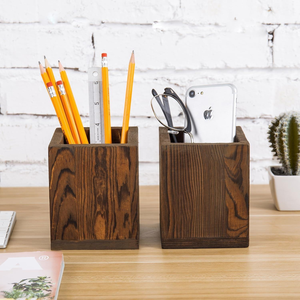 Walnut Solid Wood Pencil Holder Creative <b>Log</b> Desktop Desk Organizer Stationery Supplies Can Be Bulk Customized - Product Image 2