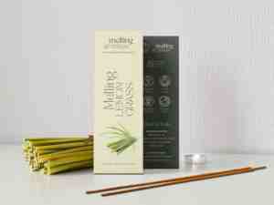 Incienso de Hierba Limón Ultra Premium MELTING LEMONGRASS, Varillas de Incienso con Fragancia Natural de Hierba Limón, Agarbatti para Pooja, Meditación y Aromaterapia - Product Image 2