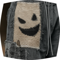Pantalon Harem Baggy Homme Taille Moyenne Patchwork Respirant Personnalisé OEM Vente en Gros