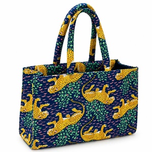 Bolso Tote de Tela de Algodón Estilo Bohemio, Abierto por Arriba, con Paneles, para Uso Diario, Estilo para Todas las Estaciones - Product Image 1