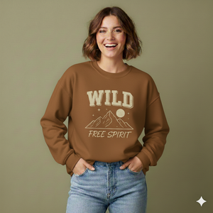 Sweat-shirt long en tricot pour femme, coupe ample, en coton enzymatique de qualité supérieure, style urbain décontracté, col rond confortable, avec logo frontal - Product Image 1