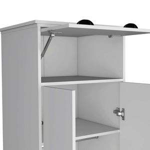 Armadio Guardaroba con 1 Anta, 2 Ripiani Centrali, 1 Asta Appendiabiti, 1 Cassetto e Vano Superiore Coperto - Product Image 3