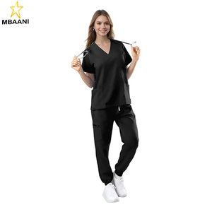 <b>Scrubs</b> for Women <b>Set</b> - V-Neck <b>Scrub</b> Top & Jogger Pants with 9 Pockets, Stretch Comfortable Medical Uniform - Product Image 2