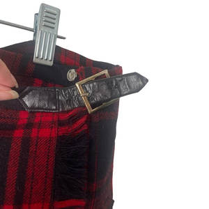 Falda Escocesa Tartán Roja de Lana para Mujer, Estilo Vintage de los 90, Personalizada OEM ODM - Product Image 5