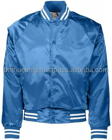 Hot Selling Fashion Satin Wholesale Varsity Jackets Custom Color Logo Mens Bomber Jacket