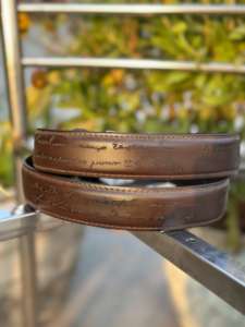 Ceinture en cuir véritable de vachette de qualité supérieure avec boucle à ardillon de style western, broderie personnalisable, design sur mesure, 3,5 cm - Product Image 2