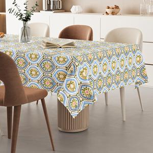 Mantel de Tela de Algodón 100% Estampado, Mantel Lavable para Mesa de Comedor, Proveedor Mayorista de la India - Product Image 2