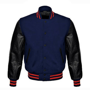 Veste de baseball varsity personnalisée pour homme, col montant, impression personnalisée, sportive, polyester-coton, longueur standard, couleurs et tailles personnalisées - Product Image 5