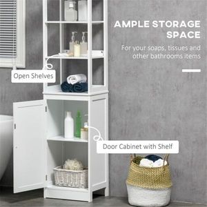 Mobiletto Moderno Salvaspazio in MDF Bianco per Soggiorno e Bagno con Finitura Verniciata - Product Image 6