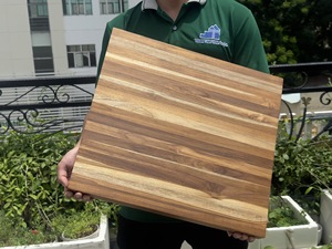 High-quality Rectangular Solid <b>Wooden</b> Chopping Board Anti-Slip Single <b>Piece</b> Package Made in Vietnam - Product Image 2