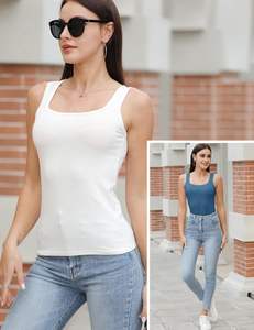 Camiseta sin Mangas Moderna para Mujer, Material Elástico Adaptativo, Textura Suave, Flujo de Aire, Silueta Relajada, Uso Diario, Fitness, OEM, ODM - Product Image 3