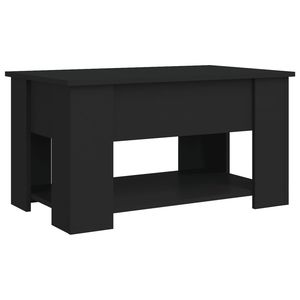 Tavolino in legno ingegnerizzato 31.1 \ "x19.3 \" x16.1 \ "nero dal Design elegante - Product Image 5