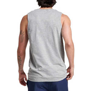 Vente flash : débardeurs pour hommes, vêtements de sport de haute qualité, couleurs et logo personnalisés, style vintage, col rond, poches, polyester/coton, respirant - Product Image 4