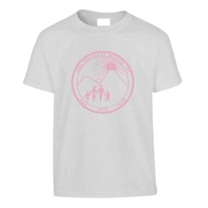 เสื้อยืดคอกลมแขนสั้นสีขาวพิมพ์ลายกราฟิกสีชมพูเสื้อผ้าลำลองสวมใส่ได้ทุกวันเสื้อผ้าสตรีทแวร์สวมใส่สบายเสื้อผ้าสำหรับทุกเพศ - Product Image 1