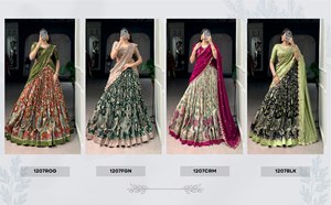Wholesale Bridal Lahenga Choli for Wedding Party Wear with Lavisa Embroidery and Heavy Sequin Mirror Work Chunni <b>Blouse</b> - Product Image 5