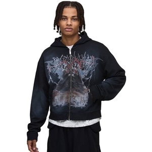 Sudadera con Capucha Unisex de Alta Calidad, Personalizada, de Felpa Francesa, con Cremallera Completa, Gruesa, de Algodón y Poliéster, Cortavientos y Transpirable para Invierno - Product Image 1