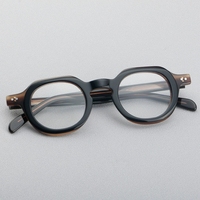Lunettes de vue en acétate rondes irrégulières multicolores, montures polyvalentes pour tous les styles