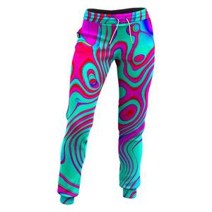 Men's Sublimation Printed Sweatpants With Side Stripe Elastic Waist Drawstring Casual Joggers Lightweight Polyester Summer Wear - Product Image 5
