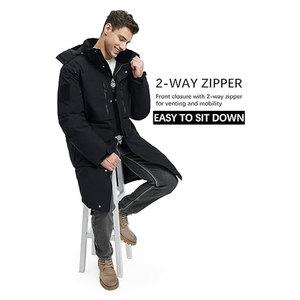 Vestes d'hiver pour hommes, résistantes à l'eau, chaudes, épaisses, parka, manteau matelassé, longue veste en duvet, vêtements d'extérieur isolés pour temps froid, décontractées - Product Image 5