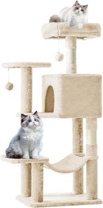 Árbol para Gatos Grande y Resistente con Postes Rascadores de Sisal Natural y Hamaca, Condominio Interior de 4 Niveles para Gatos - Product Image 2