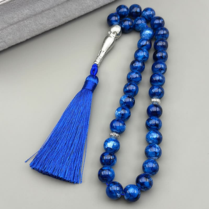 Rosario Musulmán de Cuentas de Lucite, Tasbih Islámico, Cuentas de Resina Transparente - Product Image 3