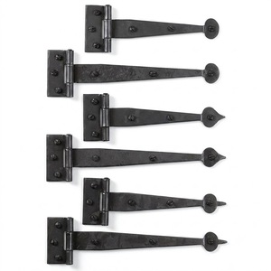 Heavy Duty Cast Iron T-Hinge Antique Black Arrowhead Strap Gate Hinge Wholesale Rustic Wrought Iron <b>Barn</b> <b>Door</b> <b>Hardware</b> On Sale - Product Image 1
