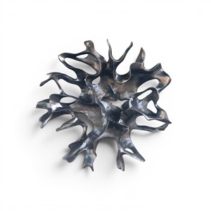 Escultura de pared hecha a mano en Indonesia con raíz de teca maciza, decoración de pared abstracta moderna de lujo para la decoración interior de la sala de estar. - Product Image 3