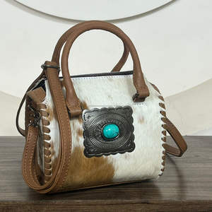 Bolso de Viaje de Cuero Vacuno Genuino 2026, Multiusos, Hecho a Mano, Unisex, con Concho - Product Image 4