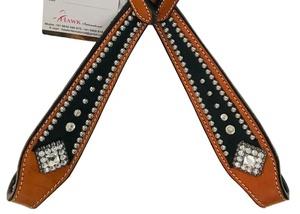 Têtière en cuir sculpté à une oreille de haute qualité Excellent produit équestre occidental pour l'équitation - Product Image 2