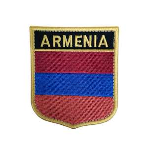 Parches Bordados de Alta Calidad para Camisetas, Logotipo de Armenia para Uniformes, Entrega Rápida, Insignia Bordada con Cierre de Gancho y Bucle - Product Image 3