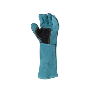 Long Lasting Heavy Duty Cowhide Grain Leather TIG Welding <b>Gloves</b> Flame Retardant for BBQ Heat Resistant Cow Split - Product Image 4