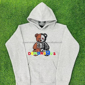 Ensemble de survêtement streetwear surdimensionné pour homme avec masque intégré, en molleton épais, vente en gros, marque de vêtements à marque privée - Product Image 1