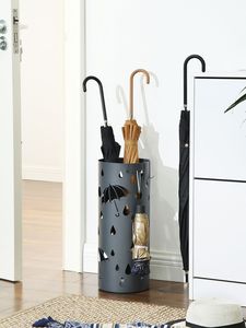 Grand porte-parapluie décoratif en métal pour l'entrée, le rangement et la décoration intérieure moderne - Product Image 5