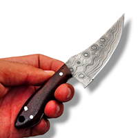 Lot de 20 couteaux de chasse/camping en acier Damas, forme goutte de pluie, avec étui en cuir, manches en bois de rose de 6 pouces, vente en gros