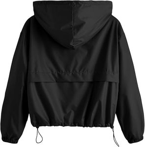 Women's Zip Up Lightweight Windbreaker <b>Jacket</b> Sport Casual Workout Hoodie Outerwear <b>with</b> <b>Pockets</b> Rainy Day Outfits - Product Image 5