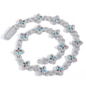 Indian Manufacture Mens <b>Iced</b> <b>Out</b> Moissanite Cuban <b>Chain</b> Necklace 925 Silver Streetwear Jewelry Available for Factory Price - Product Image 4