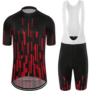 Conjunto de Jersey de Ciclismo Unisex sin Mangas con Cuello en V, Transpirable, de Poliéster, con Cierre de Cremallera en la Cintura Elástica, Personalizable con el Nombre del Equipo - Product Image 1