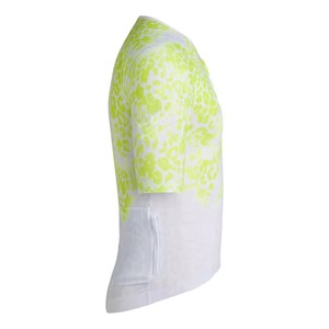 2026 High Quality Wholesale Short Sleeve Cycling Jersey with <b>Neon</b> Green Leopard Print Pattern and Back Pocket Cycling Jerseys - Product Image 4
