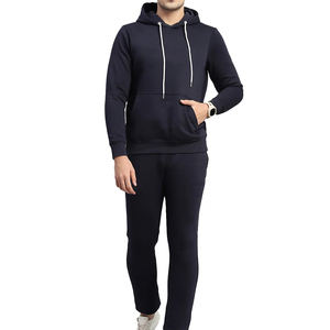 Ensemble de survêtement en molleton 100% coton avec sweat à capuche et pantalon ample, personnalisable avec logo, en tissu French Terry - Product Image 1