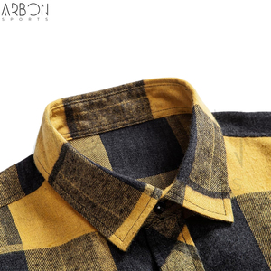 Chemises en flanelle pour hommes, nouvelle collection, design unique, confortables, tendance, couleur noir et jaune, fournisseur fiable, pour usage quotidien. - Product Image 3