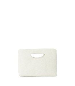 Pochette de soirée de luxe faite à la main, brodée bleu et blanc, motif géométrique, en textile, pour femme, personnalisable OEM - Product Image 5