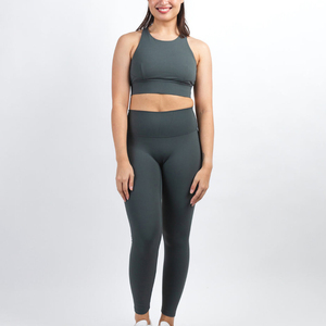 Wholesale Rate Price Yoga Wear Set <b>Women's</b> Premium Quality Breathable Sustainable Fitness Gym Wear Customized Drawstring Front - Product Image 5