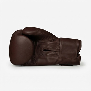 Leather Boxing Gloves <b>Velcro</b> <b>Strap</b> Wrist Support for Adults Training Gear - Product Image 2