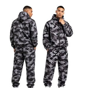 Ensemble de survêtement camouflage OEM personnalisé pour hommes, veste légère à capuche et pantalon de jogging, marque privée, streetwear, USA - Product Image 1
