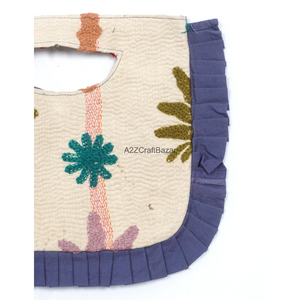 Pochette de soirée vintage de luxe faite à la main pour femme, broderie Suzani, doublure en coton matelassée à la main du Rajasthan, avec poignée longue. - Product Image 3