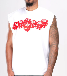 Débardeur à manches courtes pour homme, 100% coton blanc uni, impression numérique personnalisée du logo de la marque, taille plus - Product Image 1